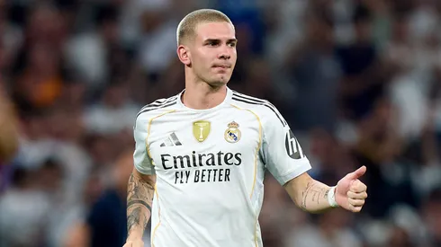 Mastantuono jogando pelo Real Madrid. Foto: Angel Martinez/Getty Images