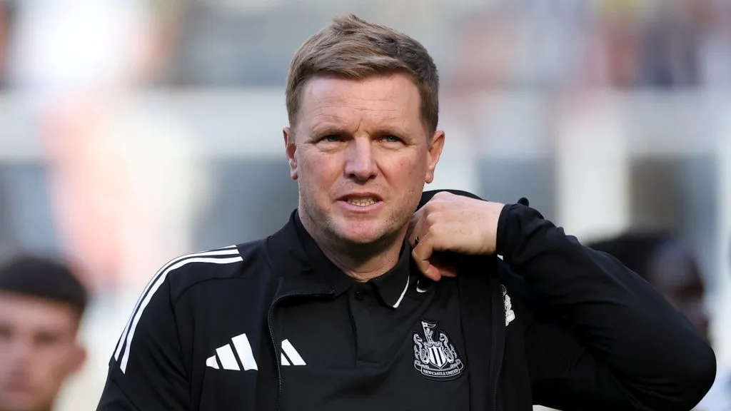 Eddie Howe comandando o Newcastle. Foto: Stu Forster/Getty Images