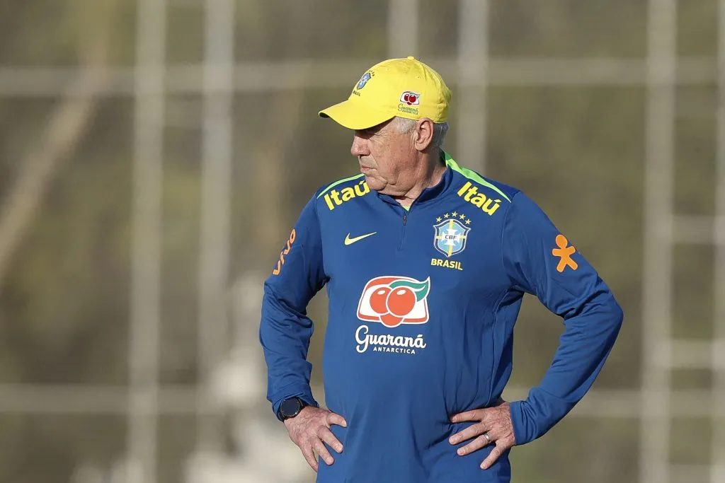 Ancelotti, treinador da Seleção Brasileira comentou sobre seu futuro no Brasil e comentou sobre estar feliz no comando (Foto: Miguel Schincariol/Getty Images)
