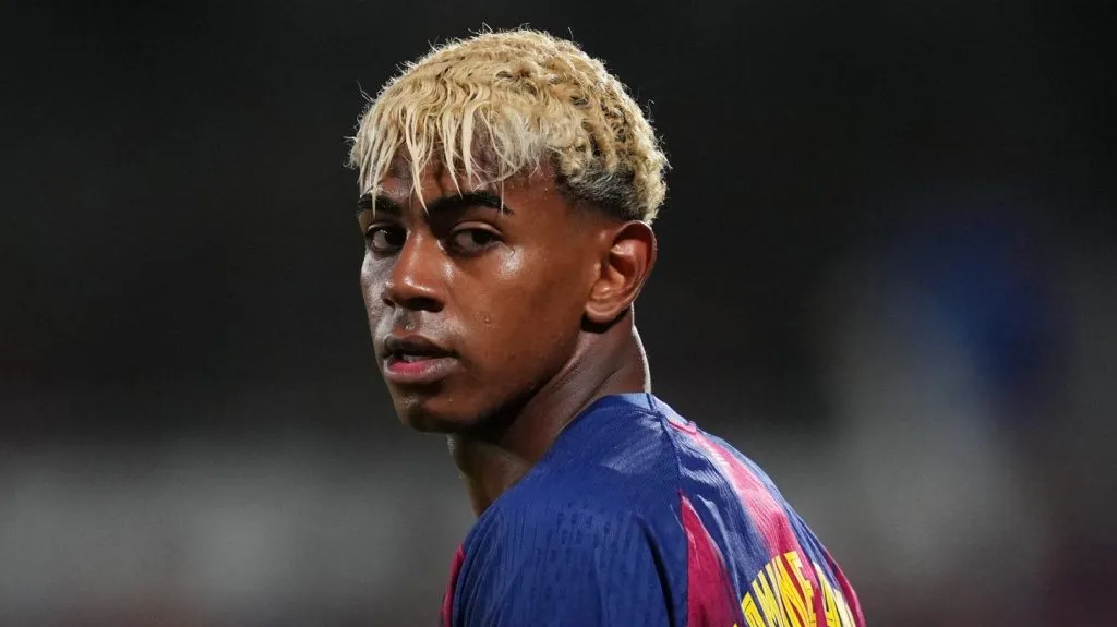 Lamine Yamal pelo Barcelona. Foto: Alex Caparros/Getty Images