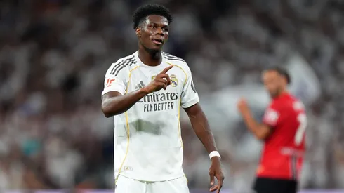 Tchouaméni não quer mais jogar na zaga no Real Madrid. Foto: Angel Martinez