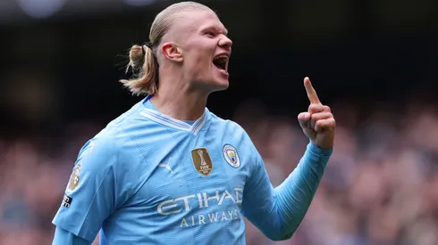 Haaland foi o destaque da partida. (Photo by Alex Livesey/Getty Images)