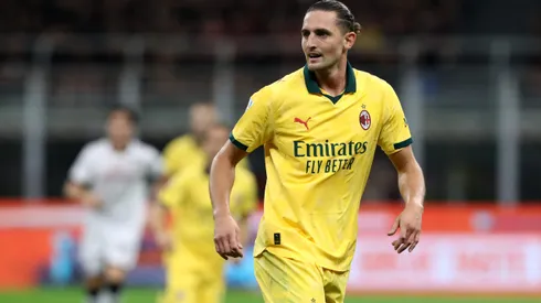 Adrien Rabiot, do Milan, reage durante a partida da Série A entre Milan e Bologna FC 1909, no Estádio Giuseppe Meazza, em 14 de setembro de 2025, em Milão, Itália. Foto: Marco Luzzani/Getty Images