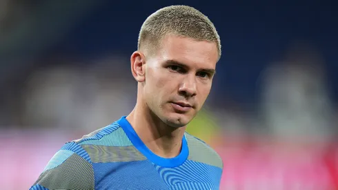Franco Mastantuono antes de jogo do Real Madrid. (Foto: Angel Martinez/Getty Images)