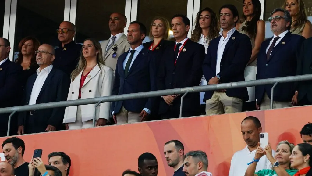 O presidente Frederico Varandas do Sporting antes do início do jogo da Supertaça de Portugal. Foto: Gualter Fatia/Getty Images