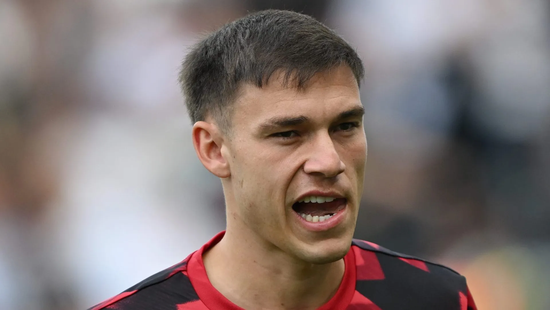 Manuel Ugarte, treinado por Ruben Amoim, em jogo do Manchester United. Foto: Mike Hewitt/Getty Images