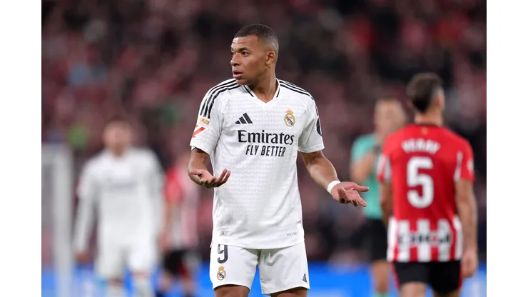 Mbappé em ação pelo Real Madrid. (Photo by Juan Manuel Serrano Arce/Getty Images)