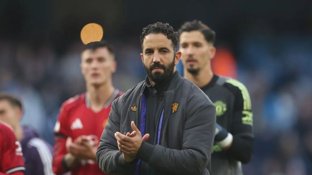 Ruben Amorim após revés do United contra o City (Foto: Carl Recine/Getty Images)