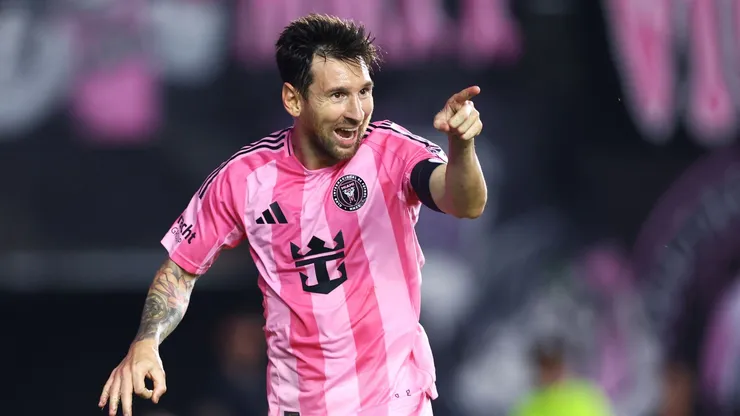 Messi comemora gol pelo Inter Miami
