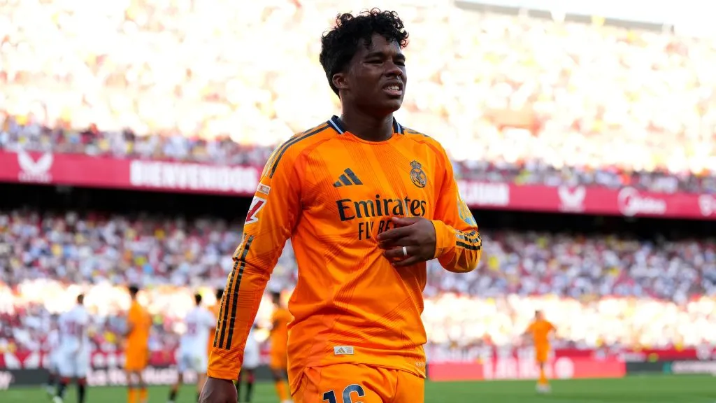 Endrick pelo Real Madrid. (Photo by Angel Martinez/Getty Images)