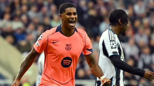 Rashford marcou dois gols em Newcastle X Barcelona. Foto: Clive Mason/Getty Images