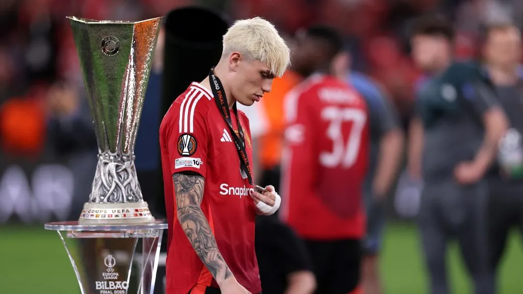 Garnacho perdeu a final da Europa League com o Manchester United. Foto: Ryan Pierse/Getty Images