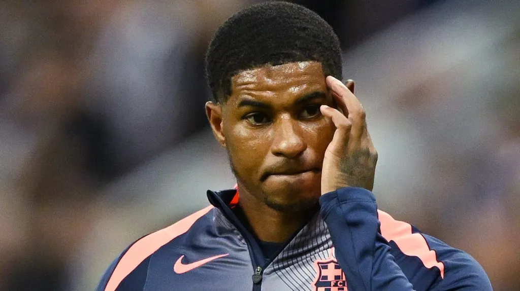 Rashford em jogo do Barcelona.