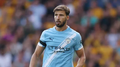 Rúben Dias jogando pelo Manchester City. Foto: Michael Regan/Getty Images