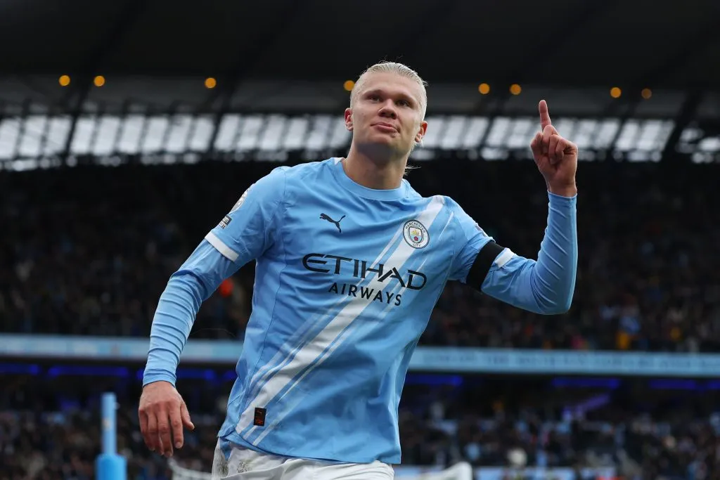 Haaland é o goleador do Manchester City. Foto: Michael Regan/Getty Images