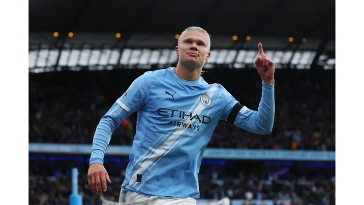 Haaland é o goleador do Manchester City. Foto: Michael Regan/Getty Images