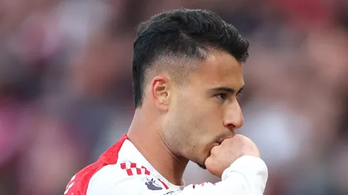 Gabriel Martinelli salva o Arsenal. Foto: Alex Pantling/Getty Images