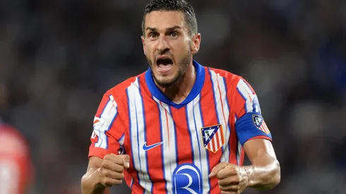 Koke, do Atlético de Madrid, reage durante a partida da LaLiga entre Real Sociedad e Atlético de Madrid na Reale Arena, em 6 de outubro de 2024, em San Sebastián, Espanha. Foto: Maple/Getty Images