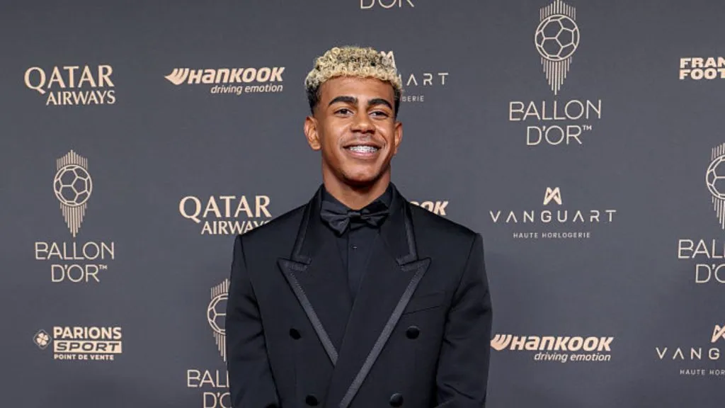 Lamine Yamal na cerimônia da Bola de Ouro. Pascal Le Segretain_Getty Images