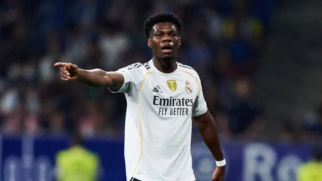 Tchouaméni jogando pelo Real Madrid. Foto: Juan Manuel Serrano Arce/Getty Images