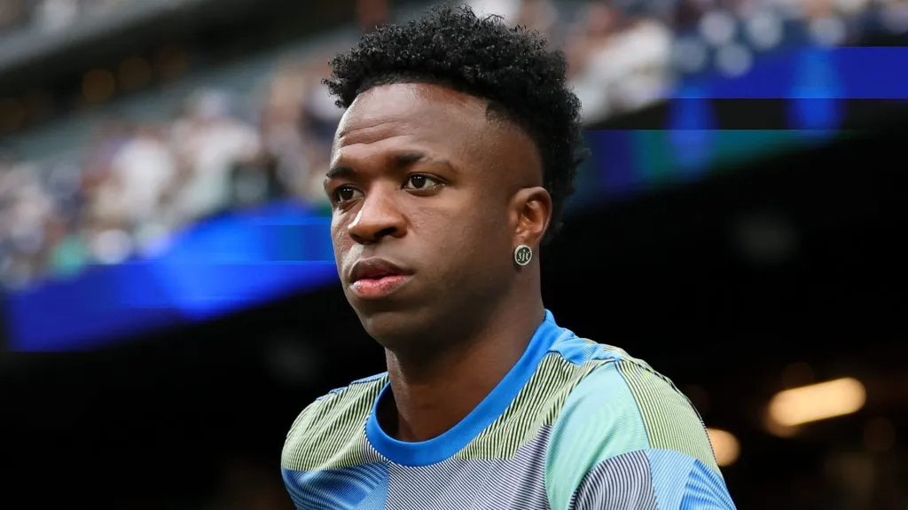 Vini Jr. pode ser negociado pelo Real Madrid. Foto: Florencia Tan Jun/Getty Images