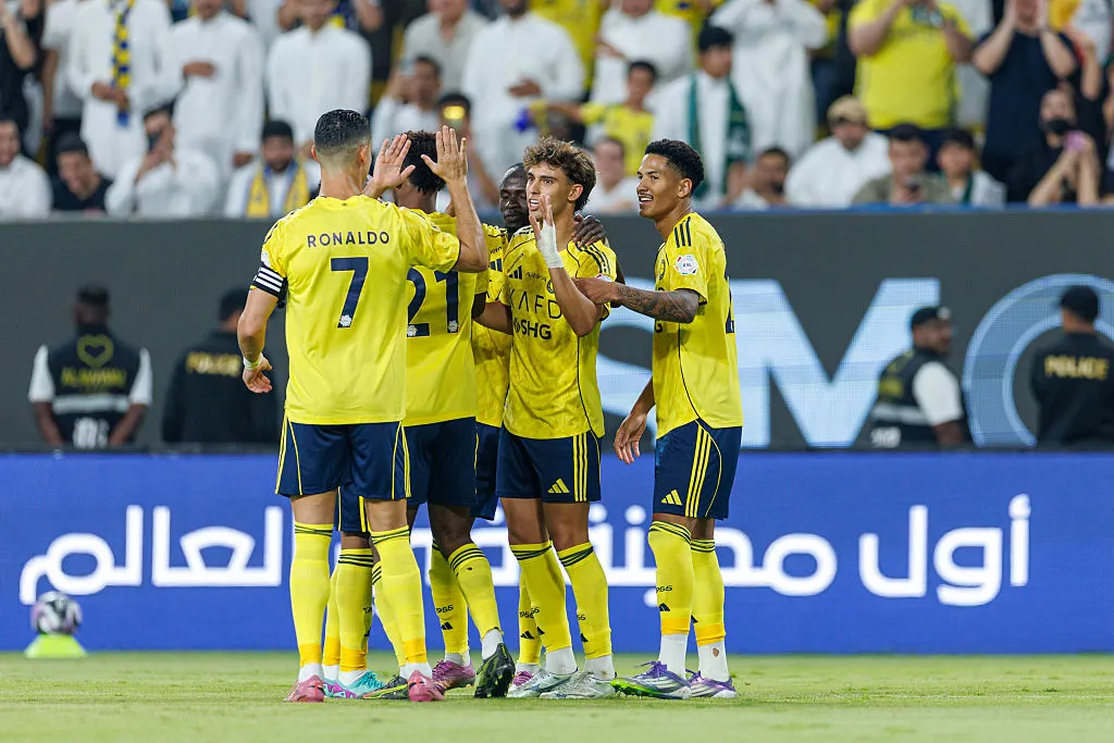 Al-Nassr em ação contra o Jeddah Club. Abdullah Ahmed/Getty Images.