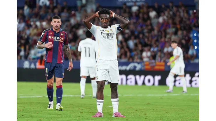 Vini Jr. em jogo do Real Madrid. Foto: Aitor Alcalde