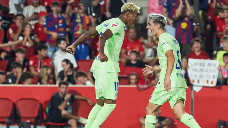 Yamal e Gavi comemoram pelo Barcelona