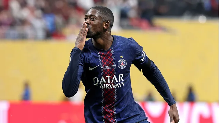 Dembélé comemorando gol pelo PSG. Foto: Kevin C. Cox/Getty Images