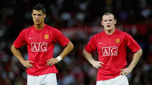 Cristiano Ronaldo e Rooney jogando pelo Manchester United. Foto: Alex Livesey/Getty Images