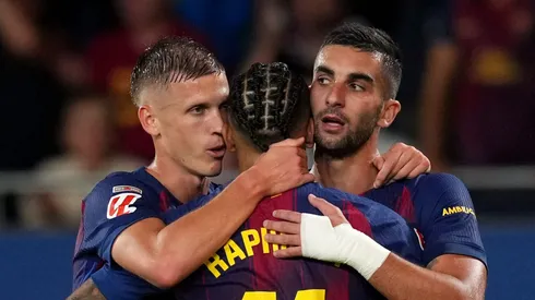 Após a pausa FIFA, o Barcelona lida com múltiplas baixas: Lewandowski com rotura muscular, Dani Olmo e Ferran Torres lesionados, e Raphinha fora de treinos. (Photo by Alex Caparros/Getty Images)