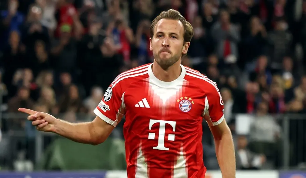 Harry Kane pelo Bayern. Ele é alvo do Barcelona