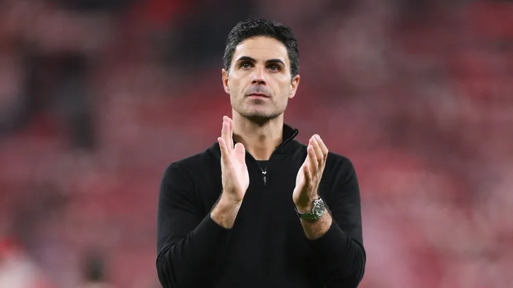 Arteta durante jogo do Arsenal contra o City (Foto: David Ramos/Getty Images)