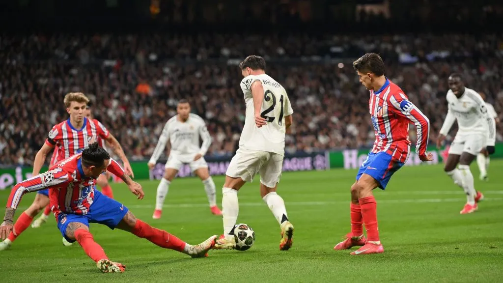 Brahim Diaz em jogo de ida contra o Atlético de Madrid na Champions (Foto: Denis Doyle/Getty Images)