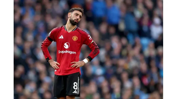 Bruno Fernandes, atual capitão do Manchester United. Foto: Carl Recine/Getty Images