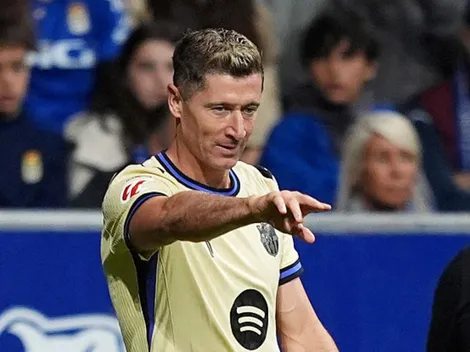 Lewandowski comemora fim de jejum no Barcelona