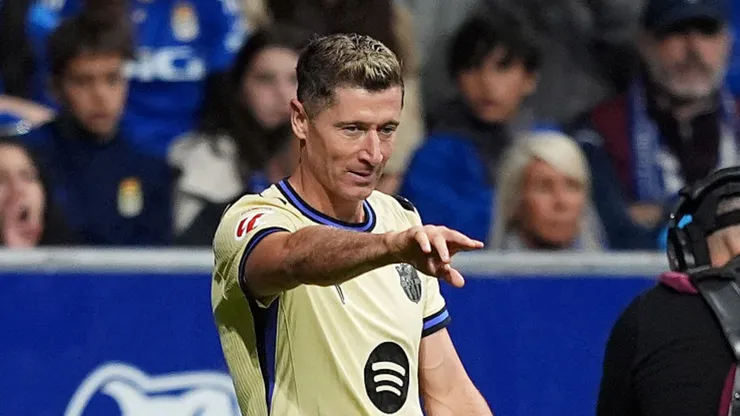 Robert Lewandowski em ação pelo Barcelona.