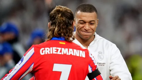 Mbappé e Griezmann em Atlético de Madrid x Real Madrid. Foto: Aitor Alcalde