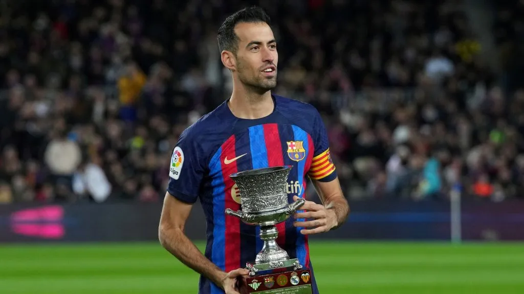 Busquets colecionou títulos pelo Barcelona. Foto: Alex Caparros/Getty Images
