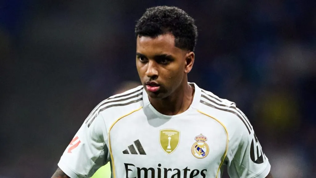 Rodrygo está com dificuldades para se adaptar ao esquema de Xabi Alonso. Foto: Juan Manuel Serrano Arce/Getty Images