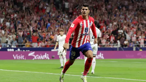 Morata comemorando gol contra o Real Madrid. Foto: Gonzalo Arroyo Moreno/Getty Images