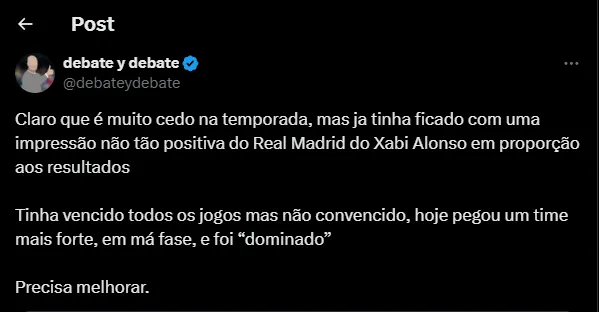 Fanáticos criticam Xabi Alonso