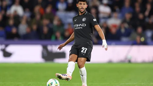 Matheus Nunes em ação pelo Manchester City. (Photo by Matt McNulty/Getty Images)