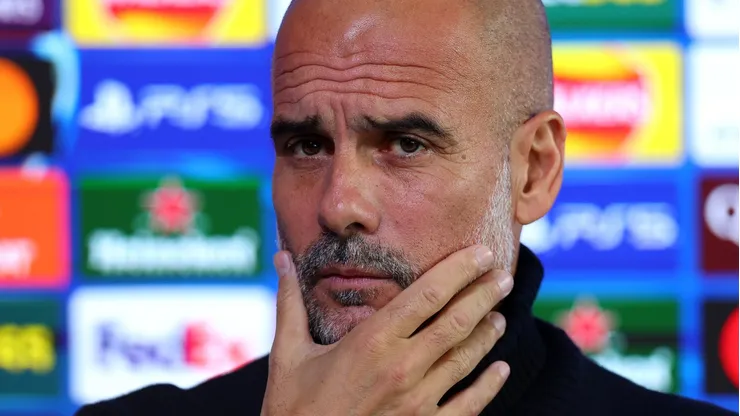 Guardiola, do Manchester City, rebate queixa de Rodri em treino. (Photo by Molly Darlington/Getty Images)