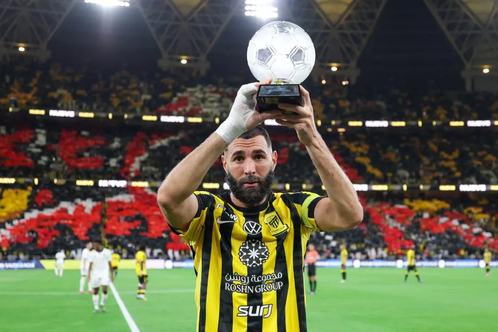 Benzema está em fim de contrato com o Al-Ittihad. Foto: Yasser Bakhsh/Getty Imagens