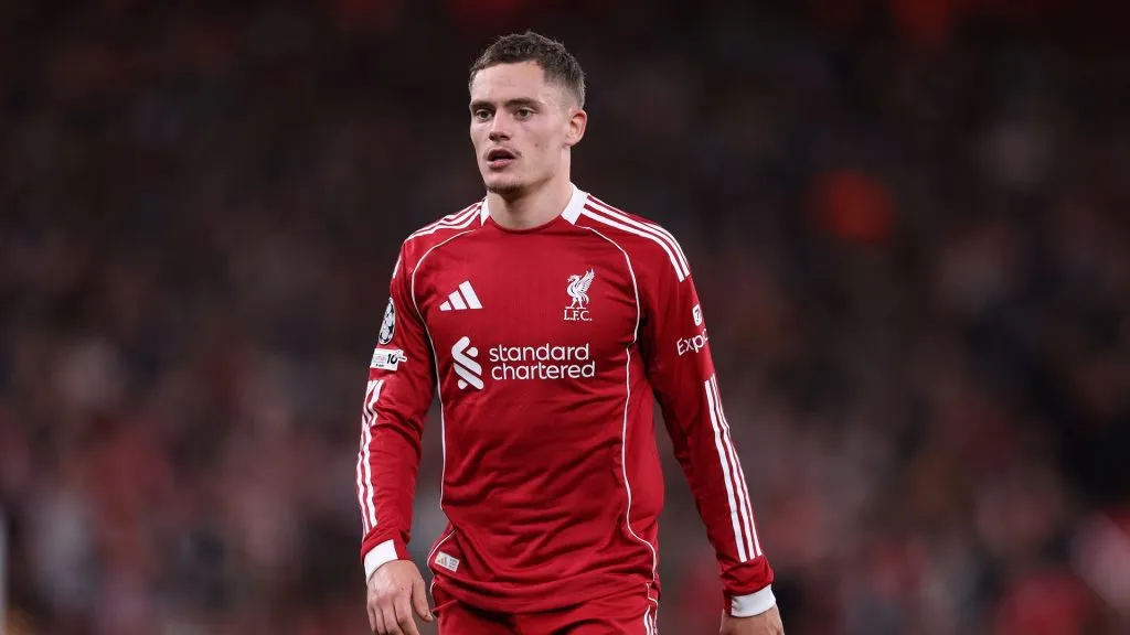 Florian Wirtz jogando pelo Liverpool. Foto: Ryan Pierse/Getty Images