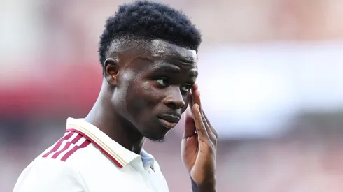 Alvo do Real Madrid, Saka deve se tornar um dos jogadores mais bem pagos do Arsenal. (Photo by Michael Regan/Getty Images)