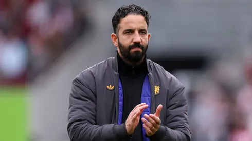 Ruben Amorim durante jogo do United contra o Brentford. Gareth Southgate pode substituí-lo. Foto: Justin Setterfield/Getty Images