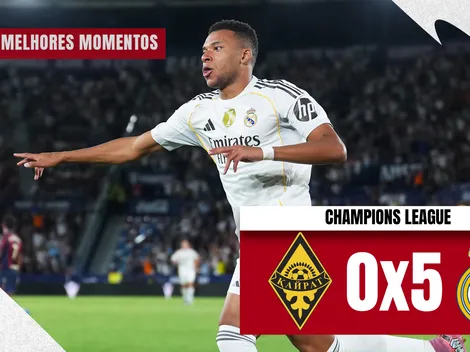 Real Madrid vence o Kairat por 5 a 0 na Champions League