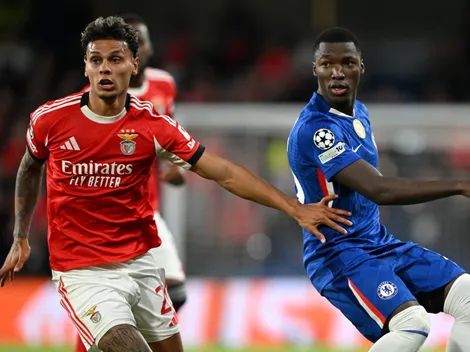 Richard Ríos marca gol contra em Chelsea X Benfica pela Champions